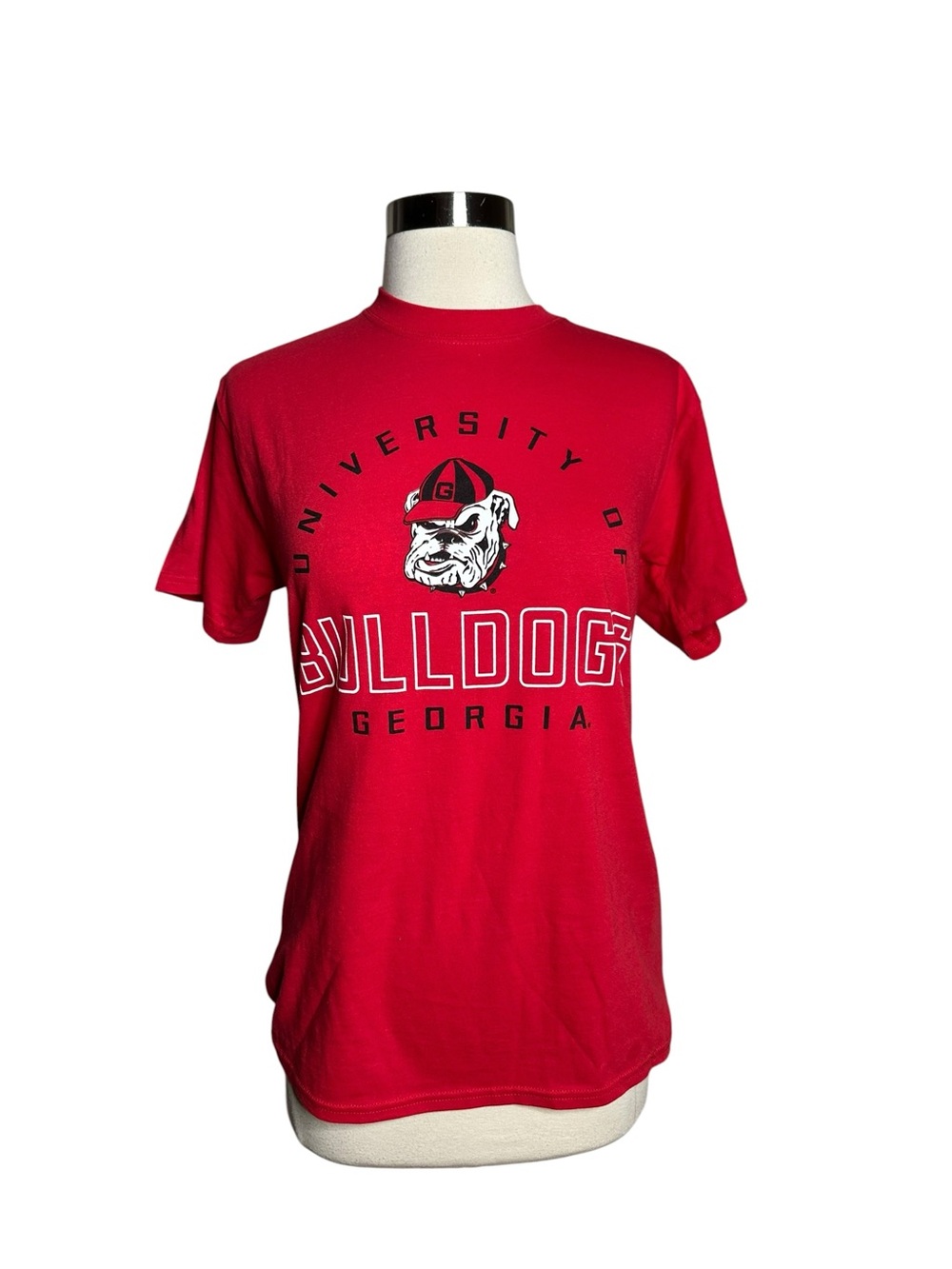 Georgia Bulldogs Hanes Graphic Tee Small University of Georgia Mascot Red Tee S